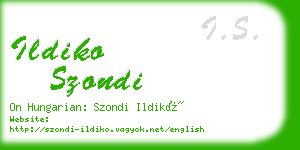 ildiko szondi business card